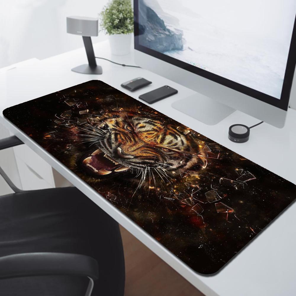 Tiger Mousepad Nonslip HD Print Large Size xmm Desk Mat Keyboard Pad Rubber Carpet Computer Rug Gamer Mousepads For PC