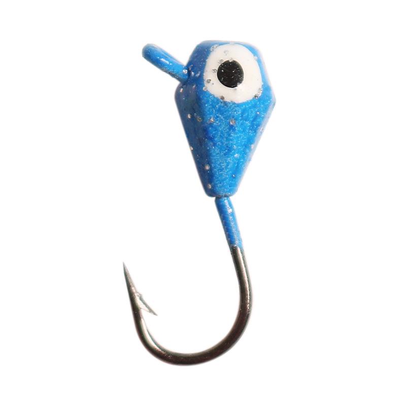 Cross 5-Color Diamond Brushed Lead Head Fishing Hook 1.2g Micro-Lure for Ice Fishing with Soft Bait