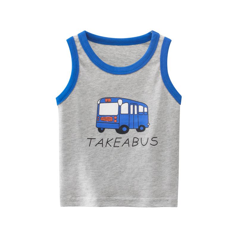 2024 Summer Korean Style Boys Sleeveless Top - Kids Clothing Vest 110 cm