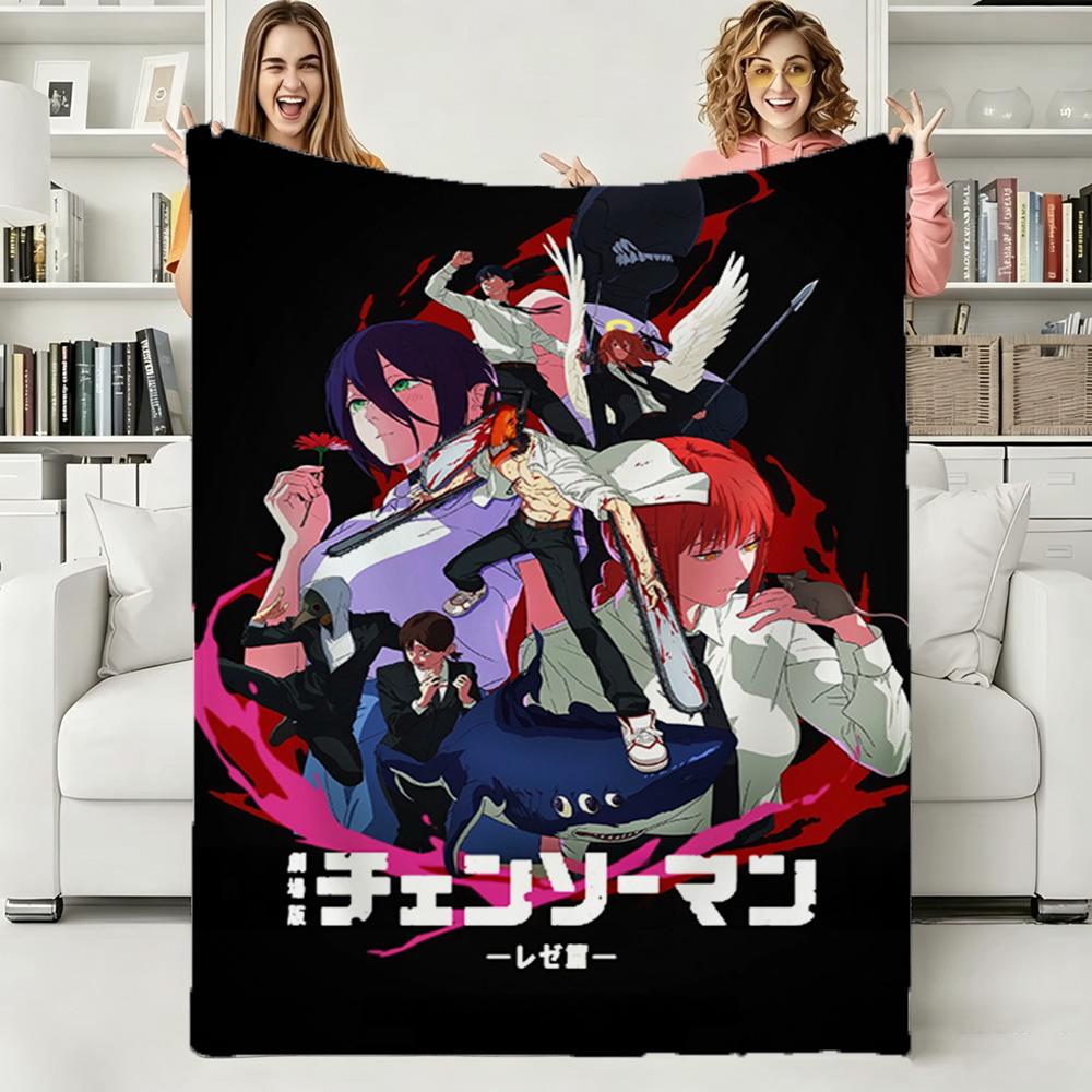 Denji C-Chainsaw-Man Japanischer Anime Weiche Warme Flanelldecke Kunst Für Schlafzimmerwand Wohnzimmer Dekoration Bett Picknick Büro Geschenk