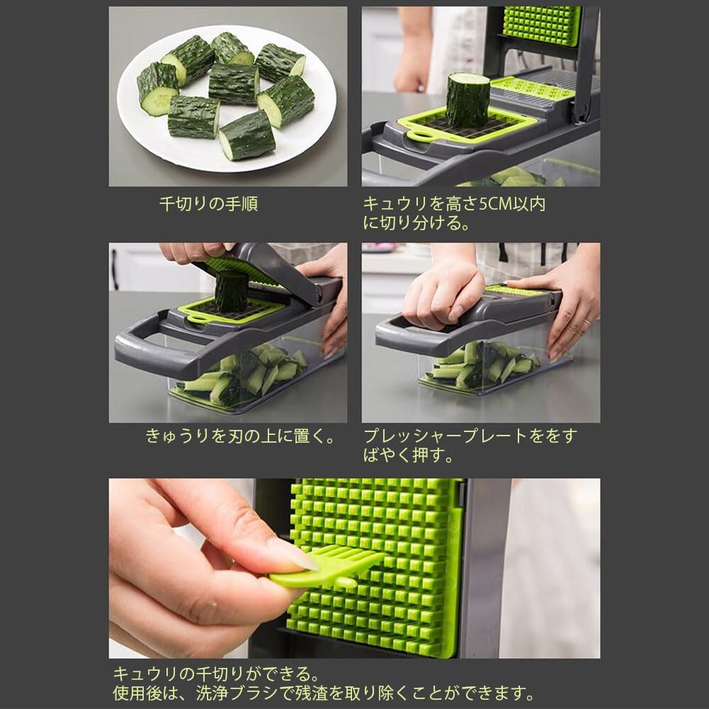 Vegetable Chopper 4in1 Onion Chopper Food Chopper Manual Spiralizer Salad Chopper Vegetable Dicer Veggie Chopper Potato Cutter Onion Dicer Vegetable