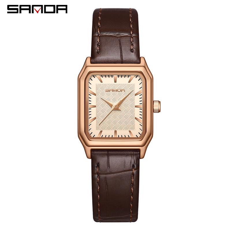 Orologio da Commute Quadrato al Quarzo Moda Retro Coreana da Donna Sanda