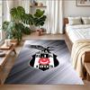 Tappeto Antiscivolo in Velluto di Cristallo, Tappeto con Design Besiktas per Interni Soggiorno Camera da Letto Decorazione Casa