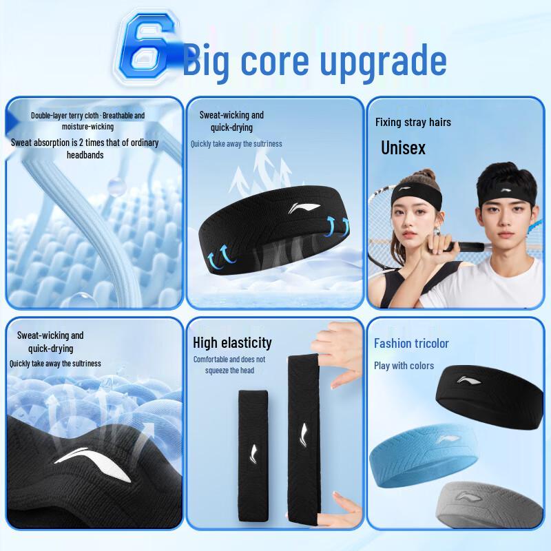 Li-Ning Sweat-Absorbing Sports Headband