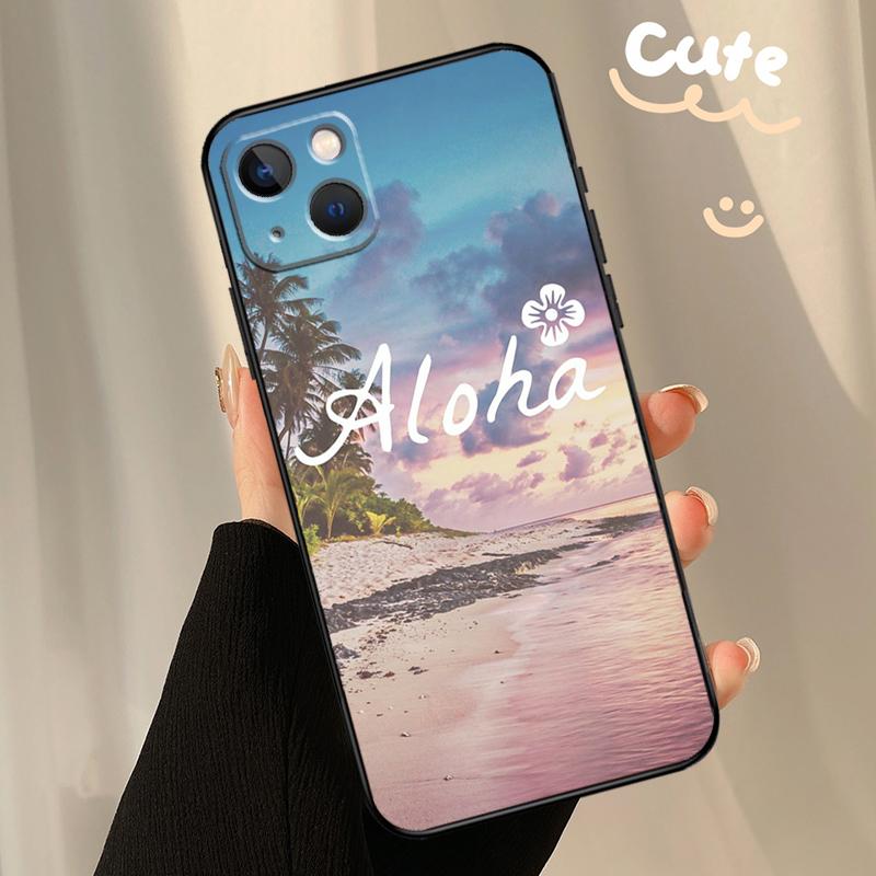 Aloha Beach Life Hawaii Phone Case For iPhone 17 Pro Max 11 14 15 16 Pro Max Plus 13 12 mini 16e 17 Air Back Cover