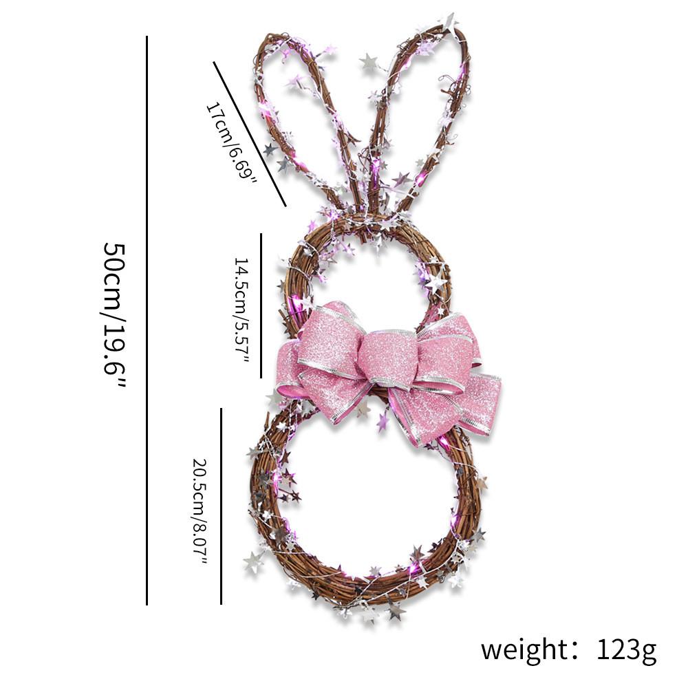 

Colorful Bunny Easter Wreath Led Decoration Perfect For Cheerful Seasonal Displays StyleI