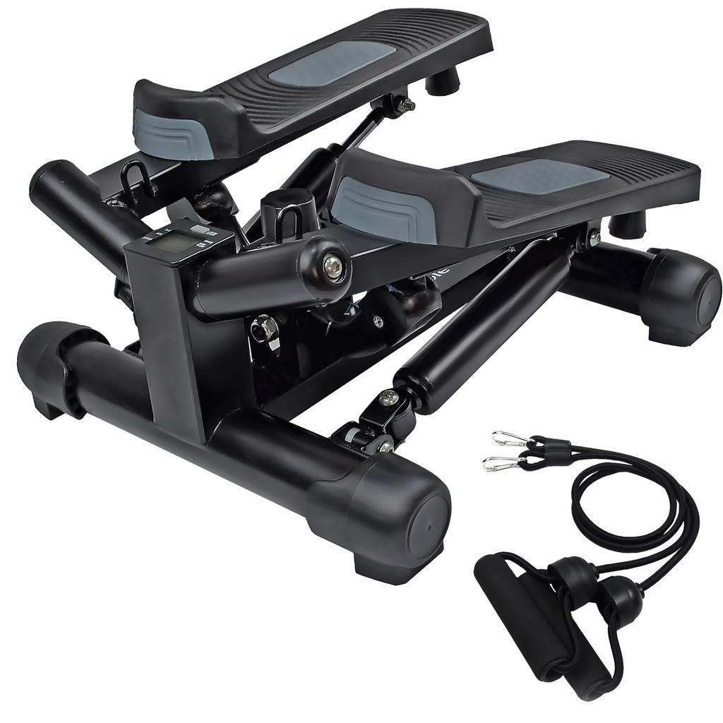 PrimaSole Fitness Stepper with Digital Quiet and Smooth Hydraulic Black Counter, Cylinder,