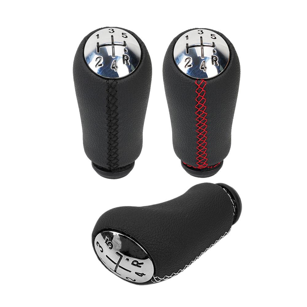 Luxury Car Gear Shift Knob For Renault Clio Mk3/Megane Mk2/Scenic Mk2 - 5 Speed, Lychee Grain PU Leather, Non-Slip Design