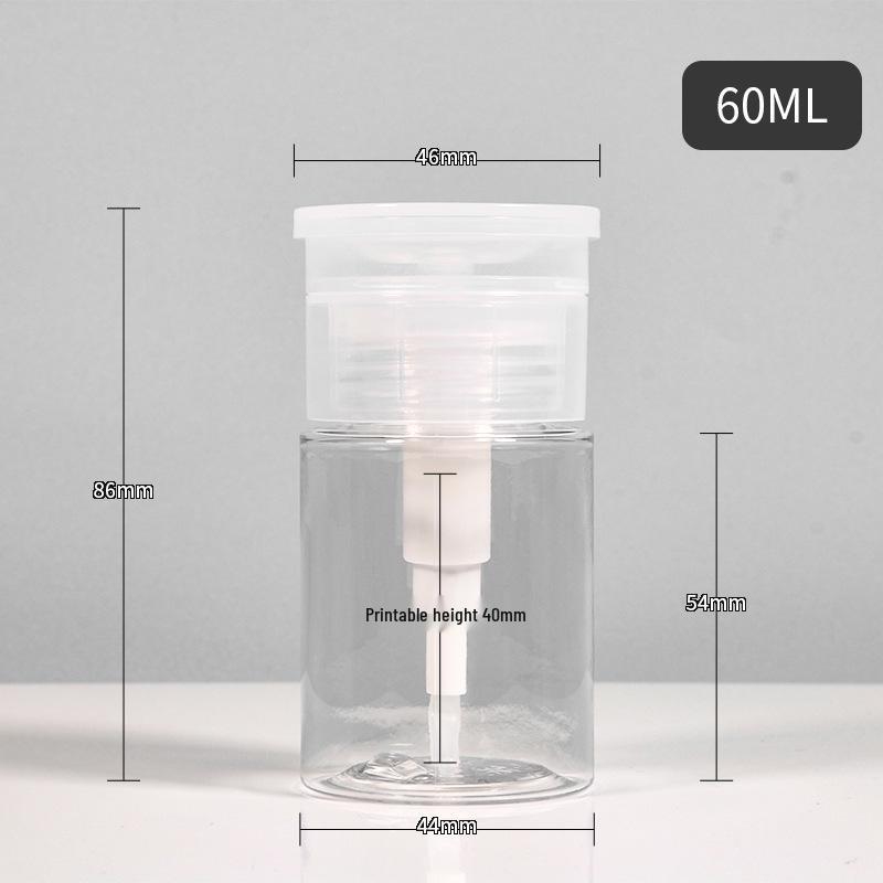 

PET Nail Art Press Bottle - Transparent 300ml Makeup Remover/Toner Dispenser