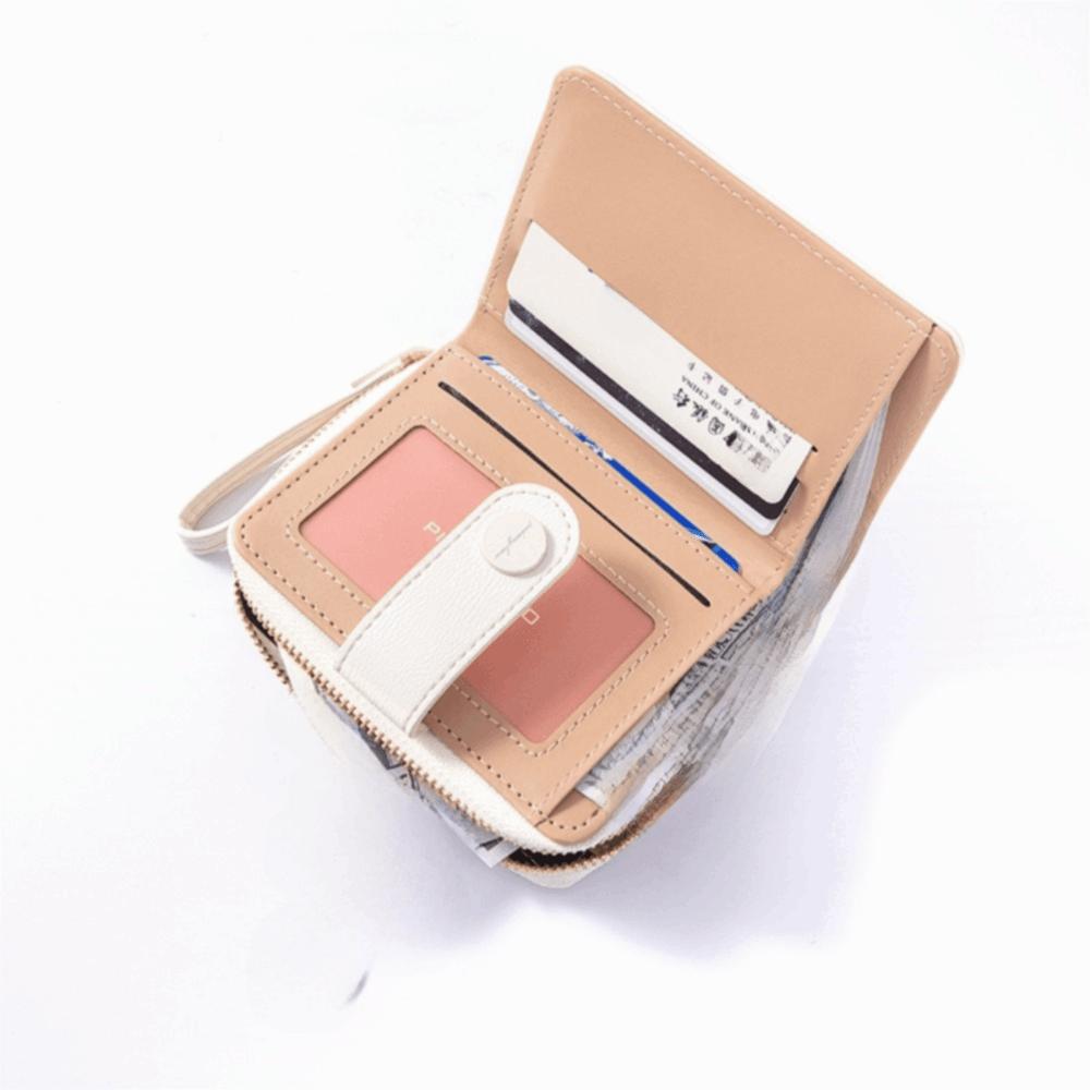 Hasp Short Wallet Zipper Purse Bag Fashion Folding Women Wallet  Student