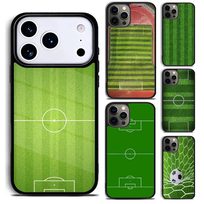 Football Field Phone Case for iPhone 17 16 15 Pro Max Air 14 13 12 11 Plus Shockproof Cover