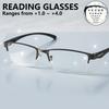 Men and Women Black Reading Eyeglasses Half FramePortable Magnifying Presbyopic Hyperopia Eyeglasses Square Ideal Choice for Gifts