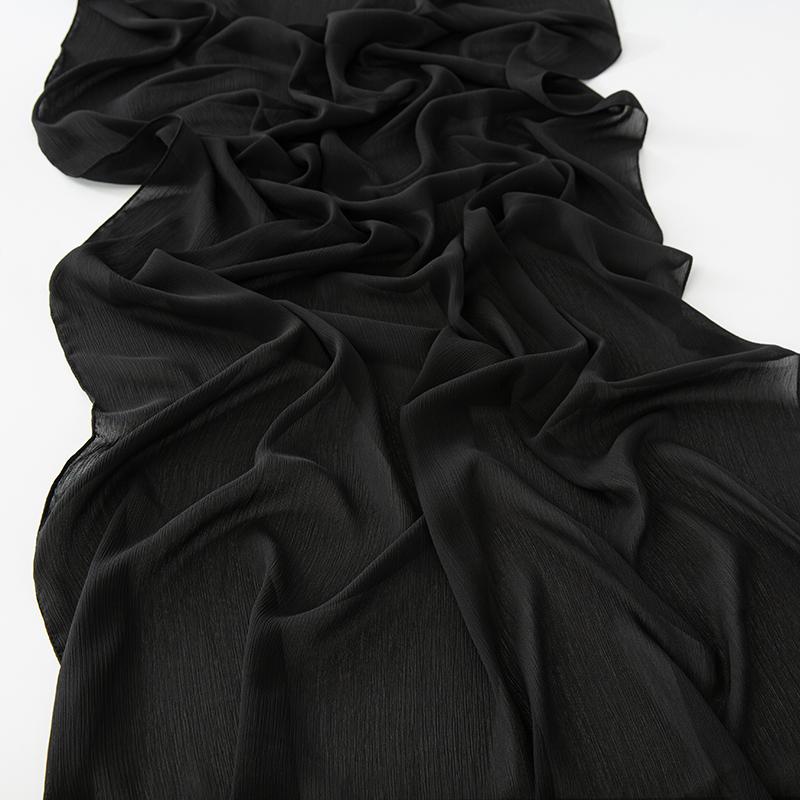 Little Crinkle Chiffon Hijab Good Stitching Solid Plain Scarf High Quality Premium Malaysian Women's Scarves Hijabs Long Shawl