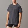 Calvin Klein Embroidered Letter Comfortable Casual Round Neck Short Sleeve Pajama Top Men Tops Dark-Gray Mixed-Color 000NM2748E-QQ0