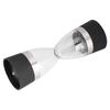 2 In 1 Double Ended Manual Kitchen Salt & Pepper Mill Grinder Adjustable Ceramic Rotor Black
