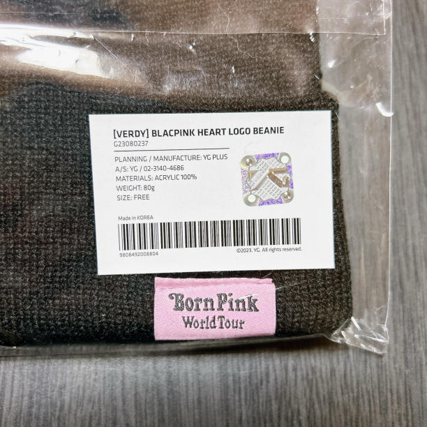 [USED] BLACKPINK Verdy BEANIE Knit Hat Pop-Up Limited Edition