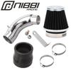 NIBBI High Flow CNC Air Filter 48mm Aluminum Curve Pipe Intake Manifold Kit for Honda Yamaha GY6 Scooter Engine Carburetor Inter