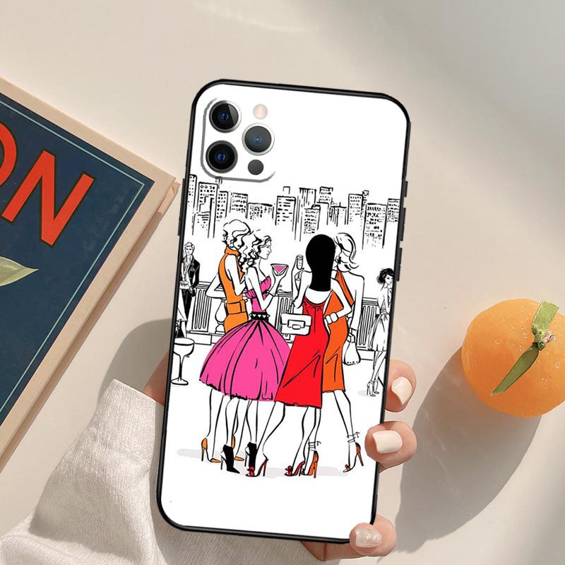 Sex and the City Funda Case For iPhone 15 14 16 Pro Max 11 12 13 Pro Max Mini XR 16e 16 15 Plus Phone Cover