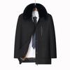 Large Size Winter New Men's Cotton-padded Clothes Business Casual Dad Clothes Fleece Thickened Take-off Liner Cotton-padded Clothes Men