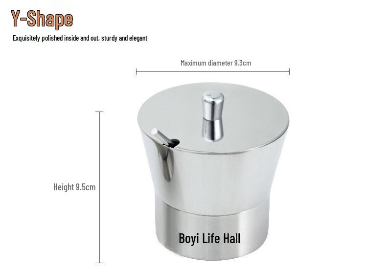 Stainless Steel Spice Jar - 304 Salt & Sugar Container for Kitchen Essentials