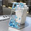 Blue Purple Flower Pattern Case For Xiaomi Redmi Note 15 Pro 4G Funda Redmi Note 14 13 Pro 5G Clear TPU Silicone Soft Cover