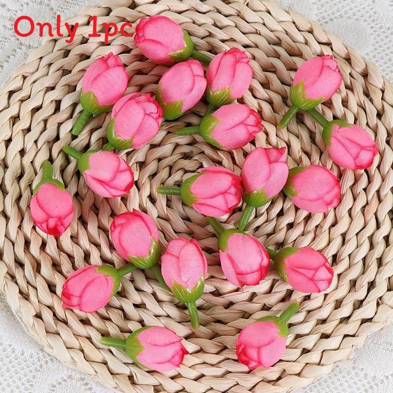 Sztuczne pąki róż jedwabnych do samodzielnego tworzenia bukietów ślubnych, dekoracji domowych, artykuły rzemieślnicze