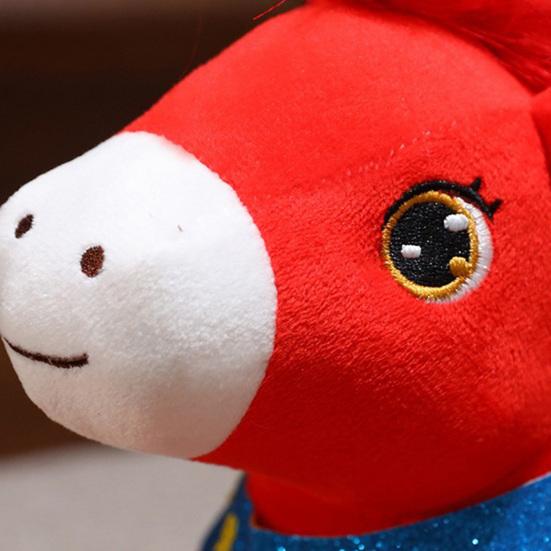 Horse Plush Doll for 2026 Year of The Horse Auspicious Blessings Good Luck Symbol Doll New Year Blessings Decoration