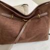 Suede Shoulder Bag for Women Fashion Hobo Handbag with Adjustable Strap