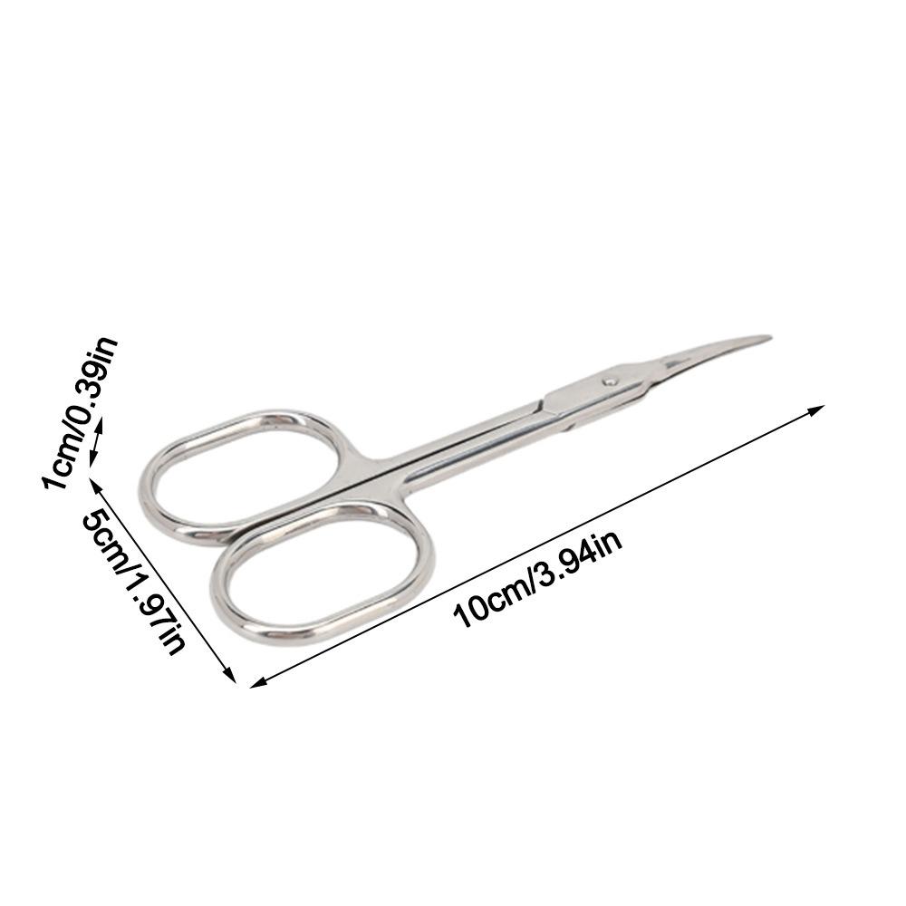 Arc Shaped Cuticle Scissors Stainless Steel Manicure Scissors Nail Cuticle Trimmer Manicure серебряный