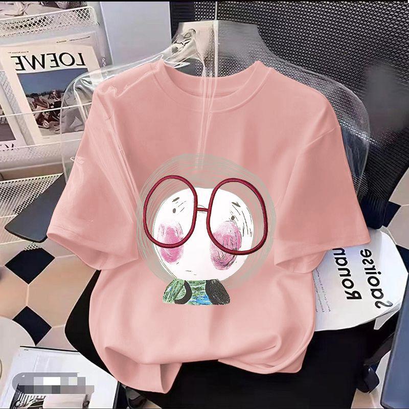 Girl's Cartoon 3D Printed Short Sleeved T-shirt Summer Cute Girl Sweet Top