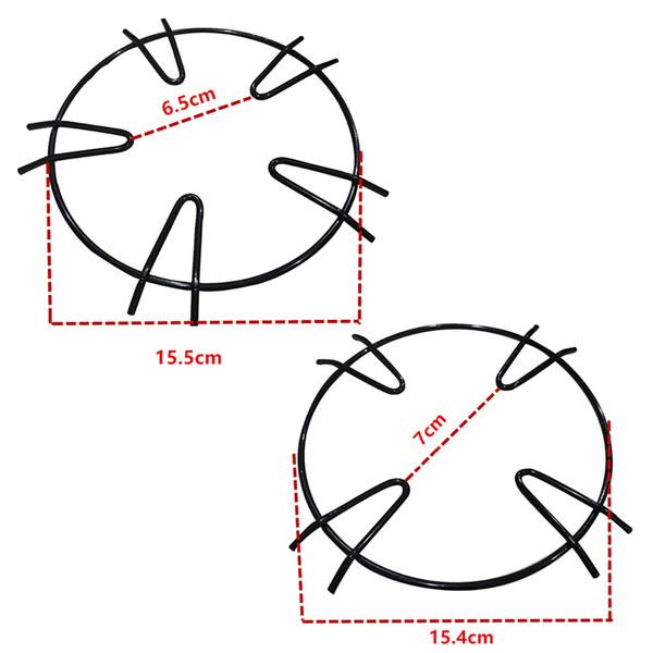2 Stück Universal Gasherd Ablage Gusseisen Wokhalter Küchenherd Halterung