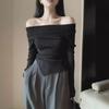 Women's Sexy One-Shoulder Long-Sleeve Slim Fit Top