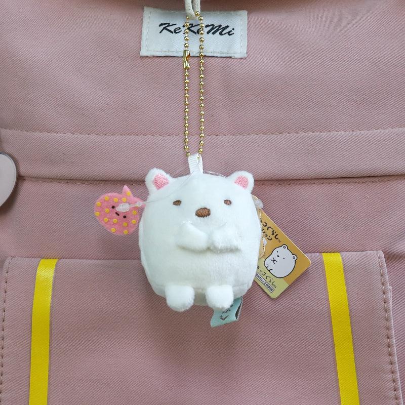 Cute Mini Corner Creature Fried Shrimp And Tapioca Plush Doll Keychain Pendant Toy