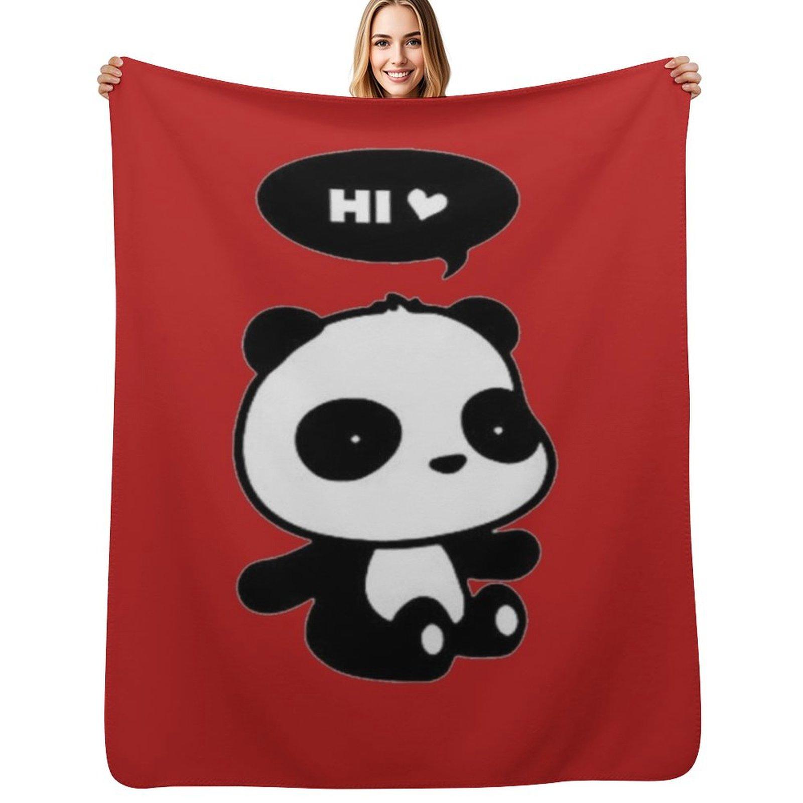 

Hi panda Throw Blanket Cozy Light Blanket for Travel Camping Picnic 102x76cm(40x30in)