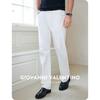 GIOVANNI VALENTINO Men's White Cotton Stretch Relaxed Jeans