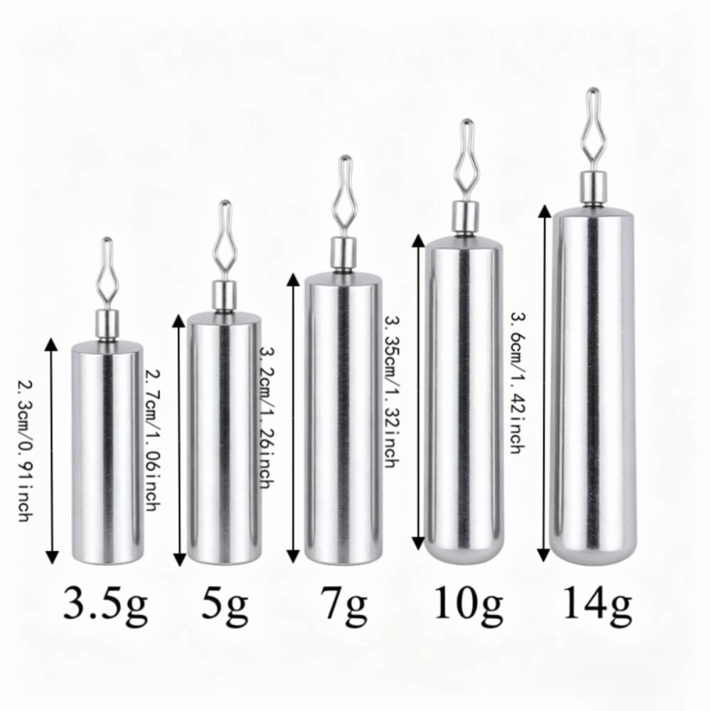 Anti-Hanging Drop Shot Weights Slide Fishing Lead Fishing Skinny Sinkers Freshwater Fishing
