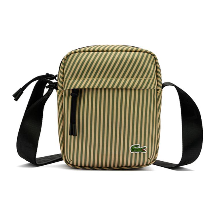 

Lacoste Fashion Striped Zipper Shoulder Crossbody Bag Unisex bags Yellow NU4866NZ-Q96 Yellow Stripe Print