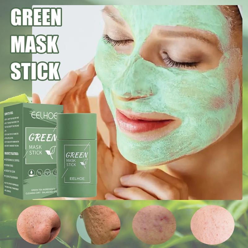 Green Tea Mask Stick Purifying Clay Mask Skin Detoxifying Face Stick Mask
