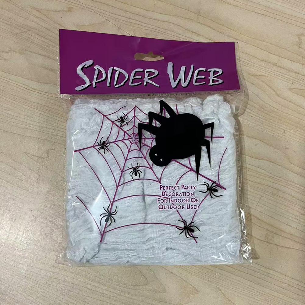 Black Lace Halloween Spiderweb Table Runner - European & American Style