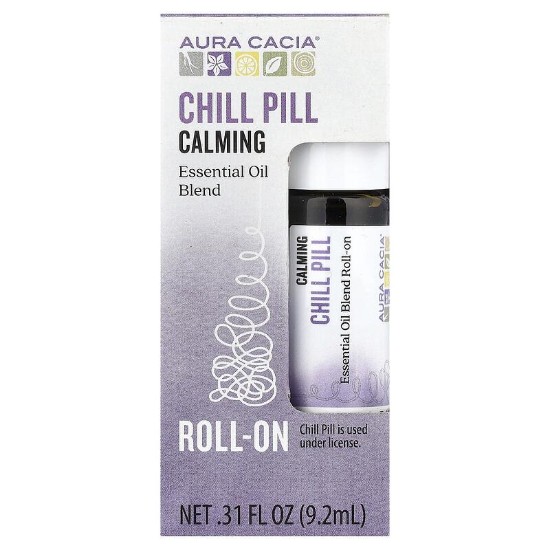 Essential Oil Blend, Roll-On, Chill Pill, 0.31 Fl Oz (9.2 Ml)