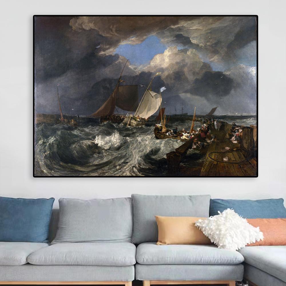 Vintage Art Poster William Turner Oil Painting Print for Galley Coffee Bar Poster Canvas Painting For Home Living Room Decor