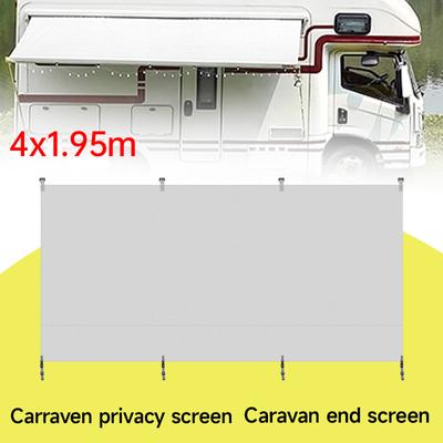 RV Caravan Sunshade Sunshade Mesh with Plastic Loop Storage Bag Floor Nails Nylon Rope Waterproof Durable Simple Version 4x1.95m