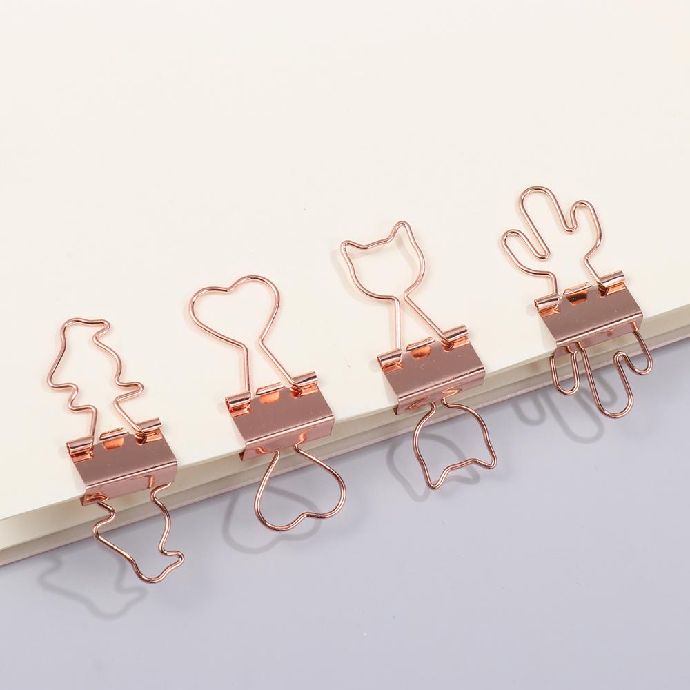 10pcs High Quality Stationery Book Mini Paper Clip Binder Clips Office Supplies Metal