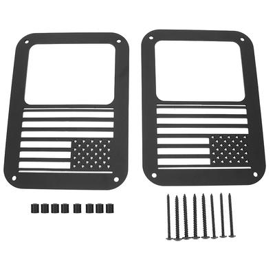 Taillight Rear Lamp Cover Guard Protector National Flag Style Fits for Wrangler JK 07 18