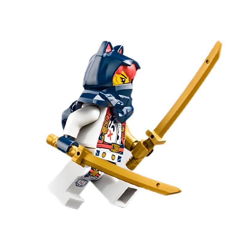 Kai Season 17 Ninja Minifigure Blocks - Phantom Lloyd, Kosora Alinzan, Lego-Compatible Building Toy