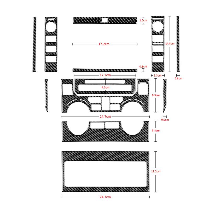Real Carbon Fiber Sticker For Toyota Tundra 2014 2015 2016 2017 2018    Car Navigation Screen Panel Accessories