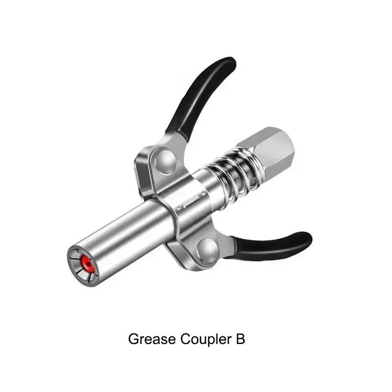 Grease Coupler Heavy-Duty Quick Release Grease Gun Coupler NPTI/8 10000 PSI Two Press Easy To Push Accessories
