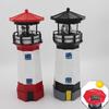 Powered Solar Lighthouse Led Rptating Model Outdoor Garden Light Decor House