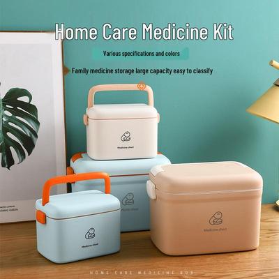 Large Portable Multifunctional Medicine Storage Box for Home Use