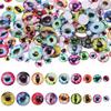 30/60Pcs 6-16mm Animal Glass Eyes Round Eyes Half Round Dragon Eyes 5 Sizes Mini Animal Eyes Cabochons for Art Doll Props Making